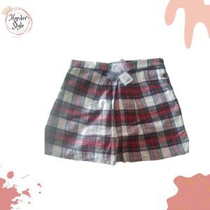 Bonpoint Girls Size XS checker skirt red white